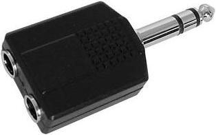 Image du produit Velleman DOUBLE JACK FEMELLE 6.35mm STEREO VERS JACK MALE 6.35mm STEREO