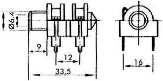 Image du produit Velleman JACK FEMELLE 6.35 mm - A COUPE-CIRCUIT - MONO