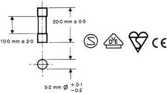 Produktbild Perel SICHERUNG - 5 x 20 mm - FLINK - 0.25 A (10 St./Box)