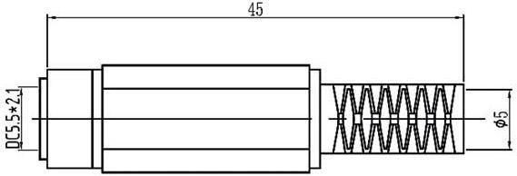 Produktbild Velleman DC-BUCHSE 2.1mm x 5.5mm - PLASTIK