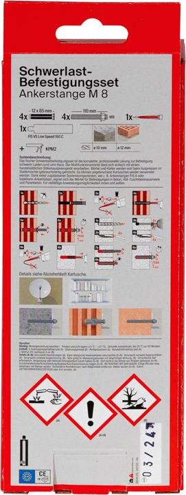 Produktbild Fischer Schwerlastbef.Set 150 C SBS Set M8 (Silver, 150 ml)