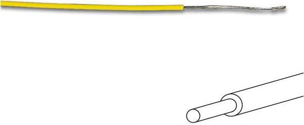 Cables FIL DE CÂBLAGE - ø 1.4 mm - 0.2 mm² - MONOBRIN - JAUNE