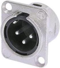 Actual product image Neutrik - Xlr Mounting Connector, 3-Pin Male, Silver Plated, Nickel, D-Size