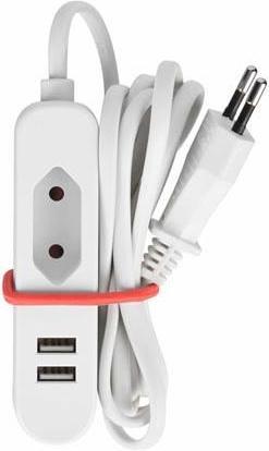 Immagine prodotto Velleman Ciabatta Con 1 Presa Euro E 2 Porte USB - Ideale Per I Viaggi