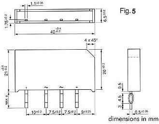 Actual product image Velleman BRIDGE RECTIFIER 250V-3.7A (B250-C3700/2200)