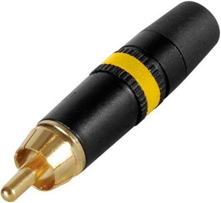 Produktbild Neutrik Cinchstecker (Rca) - Vergoldete Kontakte - Gelber Markierungsring