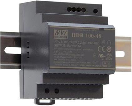 Produktbild MeanWell INDUSTRIE-NETZTEIL - 1 AUSGANG - HUTSCHIENENMONTAGE - 100 W - 12 V - 7.5 A