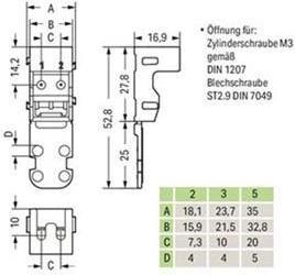 Actual product image Wago MOUNTING CARRIER - FOR 3-CONDUCTOR TERMINAL BLOCKS - 221 SERIES - 4 mm² - FOR SCREW MOUNTING - WHITE