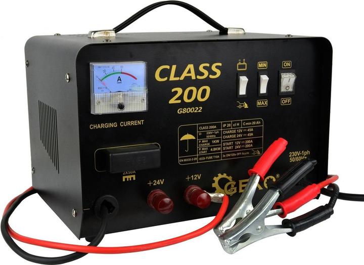 Produktbild GEKO Autobatterieladegerät 400Ah, 12/24V, 45A, STARTFUNKTION, mit Fernbedienung (24V, 12V, 45 A)