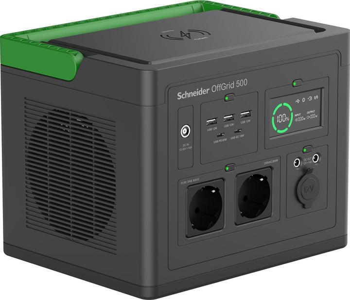 Immagine prodotto APC Schneider OffGrid Portable Power Station 500 517Wh Lithium-ion 2 Schuko Sinewave (517 Wh, 5.50 kg)