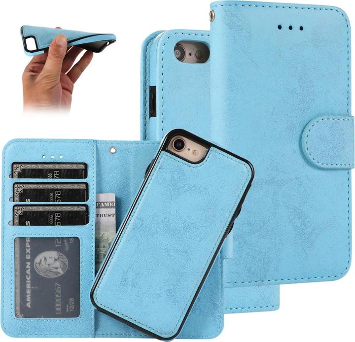 Produktbild Cover-Discount iPhone SE / 8 / 7 - Etui mit Rückenhülle Kombi hellblau (Apple iPhone SE (2nd Gen), Apple iPhone 7, Apple iPhone 8)