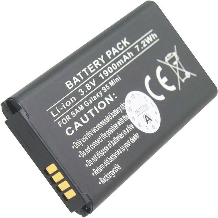 Actual product image Samsung Akku Galaxy S5 Mini Akku EG-BG800, EG-BG800BBE