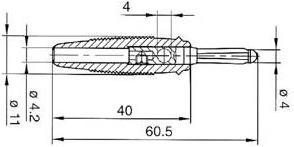 Produktbild Hirschmann Büschelstecker 4mm Mit Querloch Und Schraubanschluss / Schwarz (Bula 20k)