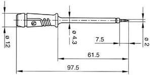 Actual product image Hirschmann Prüfspitze mit Elastischer Isolierhülse 4 mm (Test prod)