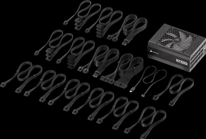 Actual product image Corsair HXi Series (2025), HX1500i, 1500 Watt, 80 PLUS Platinum, C20 Version (1500 W)