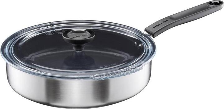 Productafbeelding Fiskars PAN SAUTE FF 26CM CER COAT W DEKSEL 1072314 (26 cm, Koekenpan, Roestvrij staal)