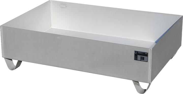 Actual product image Bauer Stainless steel sump tray, for 200 l drums, 2 drums, LxWxH 1200 x 800 x 360 mm.