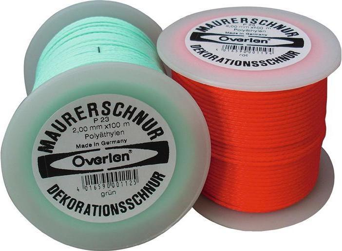 Produktbild HP Autozubehör Maurerschnur Länge 100 m Ø 2 mm 35 kg Polyethylen rot (100 m)