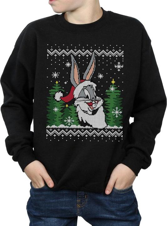 Actual product image Looney Tunes Boys Bugs Bunny Christmas Fair Isle Sweatshirt (152, 158)
