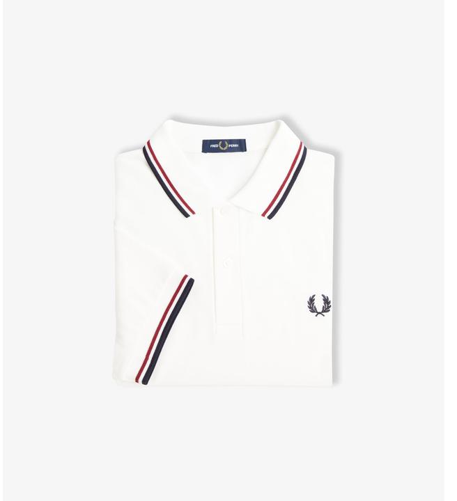 Immagine prodotto Fred Perry Twin Tipped Polo Shirt Short Sleeve Snow White (S)