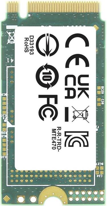 Actual product image Transcend MTE470A 128 GB Internal M.2 PCIe NVMe SSD 2242 PCIe NVMe 3.0 x4 Industrial (128 GB, M.2 2242)