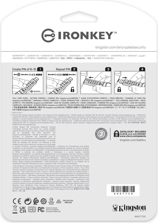 Produktbild Kingston IronKey Keypad 200 (128 GB, USB-A)