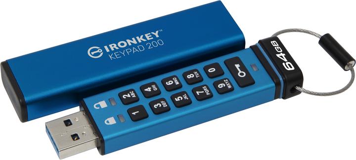 Produktbild Kingston IronKey Keypad 200 (64 GB, USB-A)