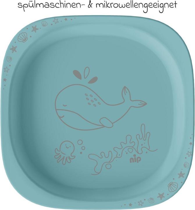 Produktbild NIP Kinderteller & Breischalen Kinderteller 2er Pack eat green - Blau