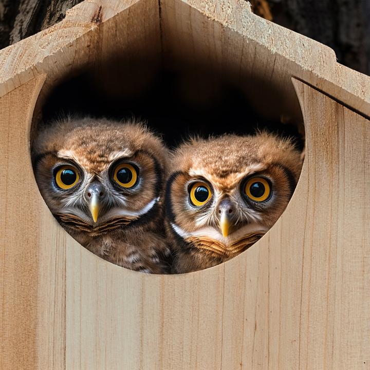 Actual product image Relaxdays Owl nesting box