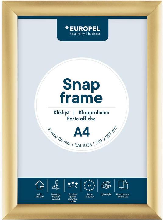 Actual product image Europel Poster frame, DIN A4, 25 mm, gold