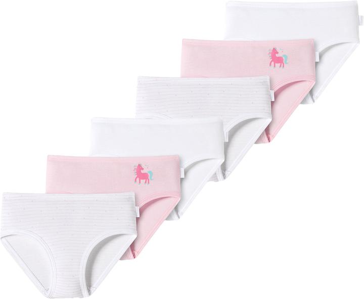Produktbild Schiesser 6er Pack Kids Girls Feinripp Organic Cotton Slips / Unterhosen (104, 6er Pack)