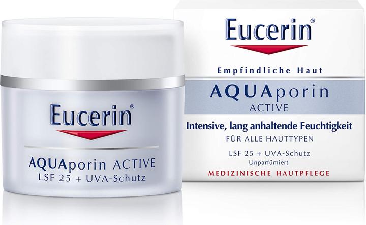 Produktbild Eucerin Empfindliche Haut AQUAporin active LSF 25, 50 ml Creme (Sonnencreme, SPF 25, 50 ml)