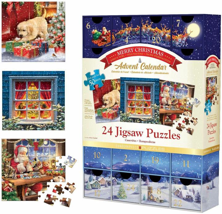Produktbild Eurographics Puzzle Adventkalender - Frohe Weihnachten