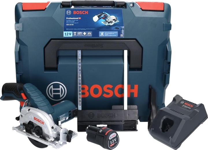 Productafbeelding Bosch Professional Bosch GKS 12V-26 Professionele accu cirkelzaag 12 V 85 mm + 1x accu 2.0 Ah + lader + L-Boxx