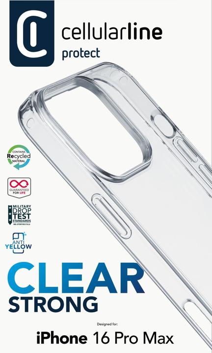 Produktbild Cellularline Clear Strong Case (Apple iPhone 16 Pro Max)