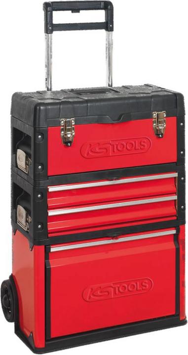 Productafbeelding KS Tools Mobiele gereedschapskist van kunststof plaatstaal, TF 75 kg, HxB 720x320 mm (1 x)