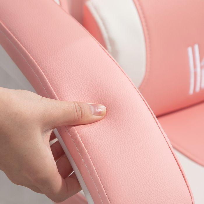 Image du produit Swisshandel24 Gaming Stuhl Ergonomischer Gamer Stuhl mit Lendenwirbelstütze, Fussstütze Rosa