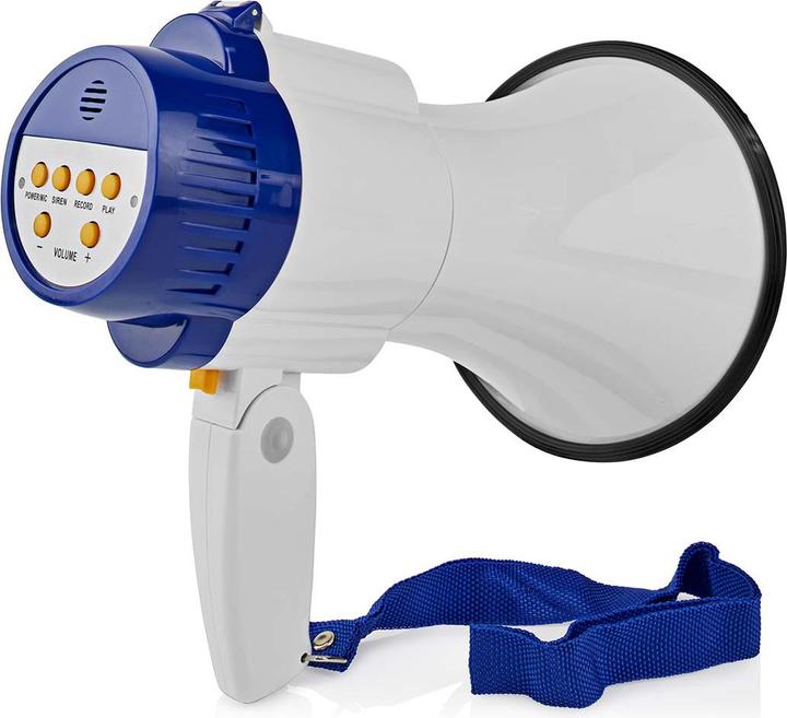 Actual product image Nedis Megaphone | Maximum range: 250 m | Max. volume control: 115 dB | Built-in microphone (Megaphone)
