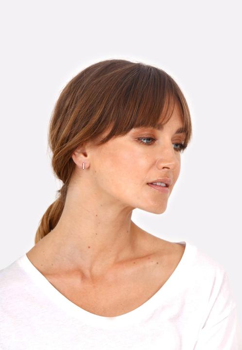 Produktbild Elli Creolen Minimal mit Kristallen (Sterling Silber)