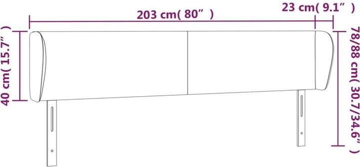 Actual product image VidaXL Franya (203 x 23 x 88 cm)