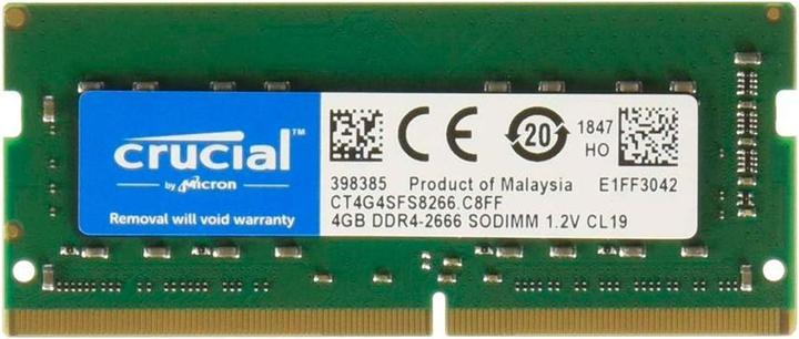 Produktbild Crucial Laptop Memory (1 x 4GB, 2666 MHz, DDR4-RAM, SO-DIMM)