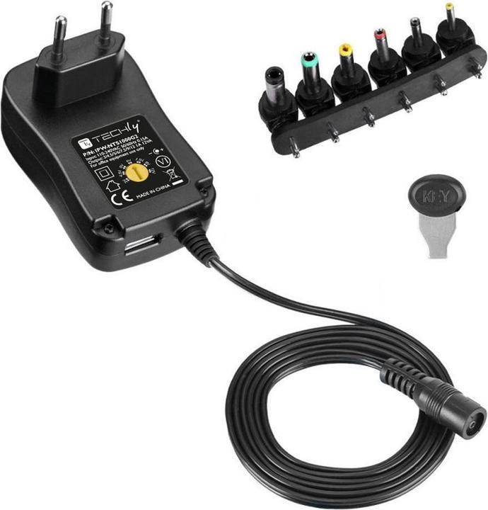 Techly Universal 12W AC/DC Power Supply