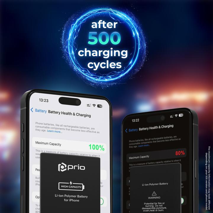 Produktbild prio Hochleistungsakku für iPhone 12/12 Pro (3240 mAh) - Universal APN -