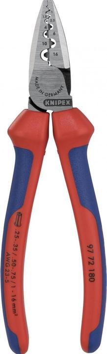 Actual product image Knipex Crimping Pliers for wire ferrules (180 mm)