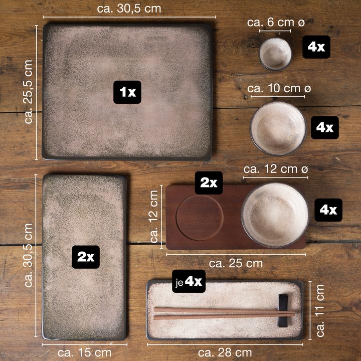 Actual product image Moritz & Moritz Sushi Tableware Set (29 Piece)