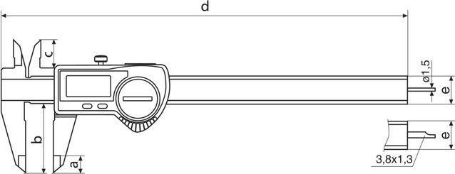 Productafbeelding Magni Digitale schuifmaat met gegevensuitvoer 200 mm ET MAHR (20 cm)