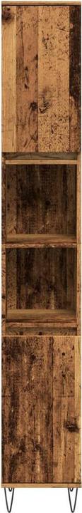 Productafbeelding VidaXL Badkamerkast Hoge kast Badkamermeubel Kast oude houtlook (30 x 30 x 190 cm)