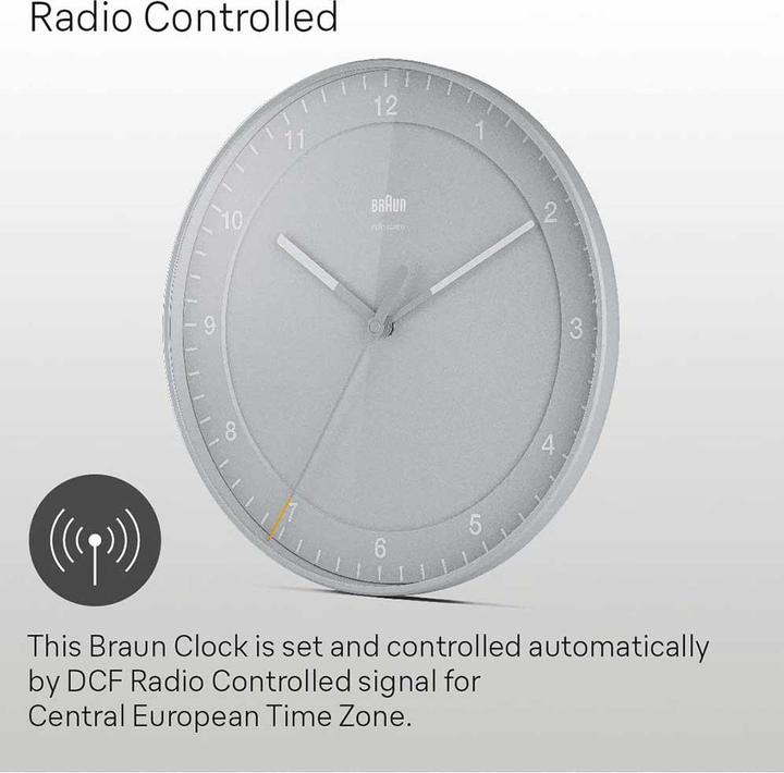 Produktbild Braun Wanduhr, grau m.Funk (30 cm)