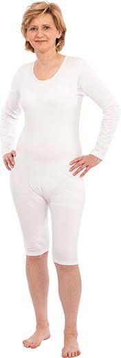 Produktbild Suprima Pflegebody Langarm XXL unisex mit teilbarem Reissverschluss am Bein weiss (XXL)