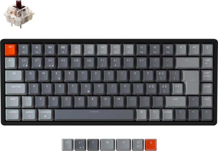 Keychron K2 (CH, Kabelgebunden, Kabellos)